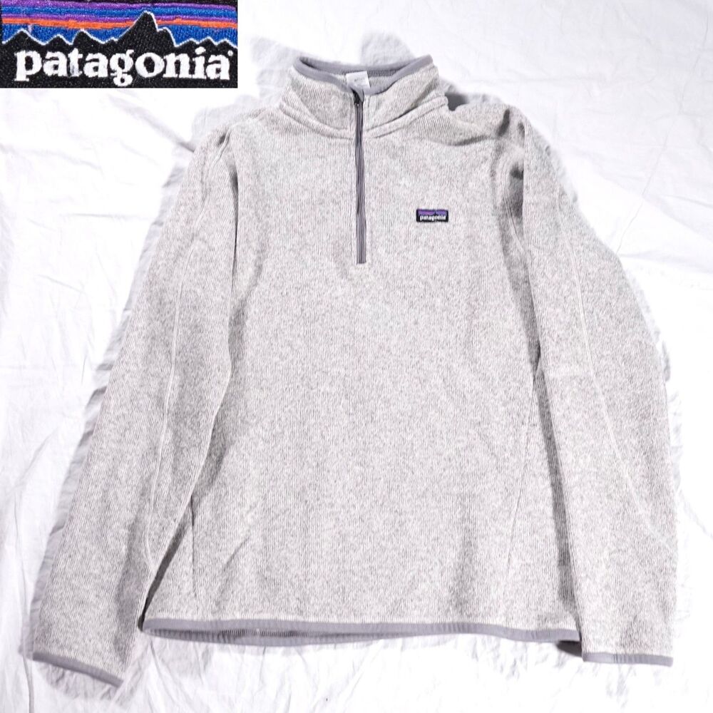 Patagonia Better Sweater Quarter Zip Fleece Jacket Grey Womens Medium